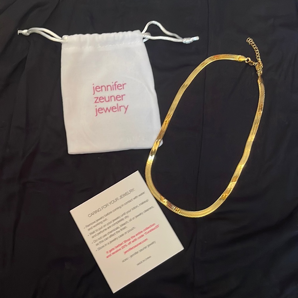 Jennifer Zeuner “Karli” gold vermeil chain necklace. Never worn.